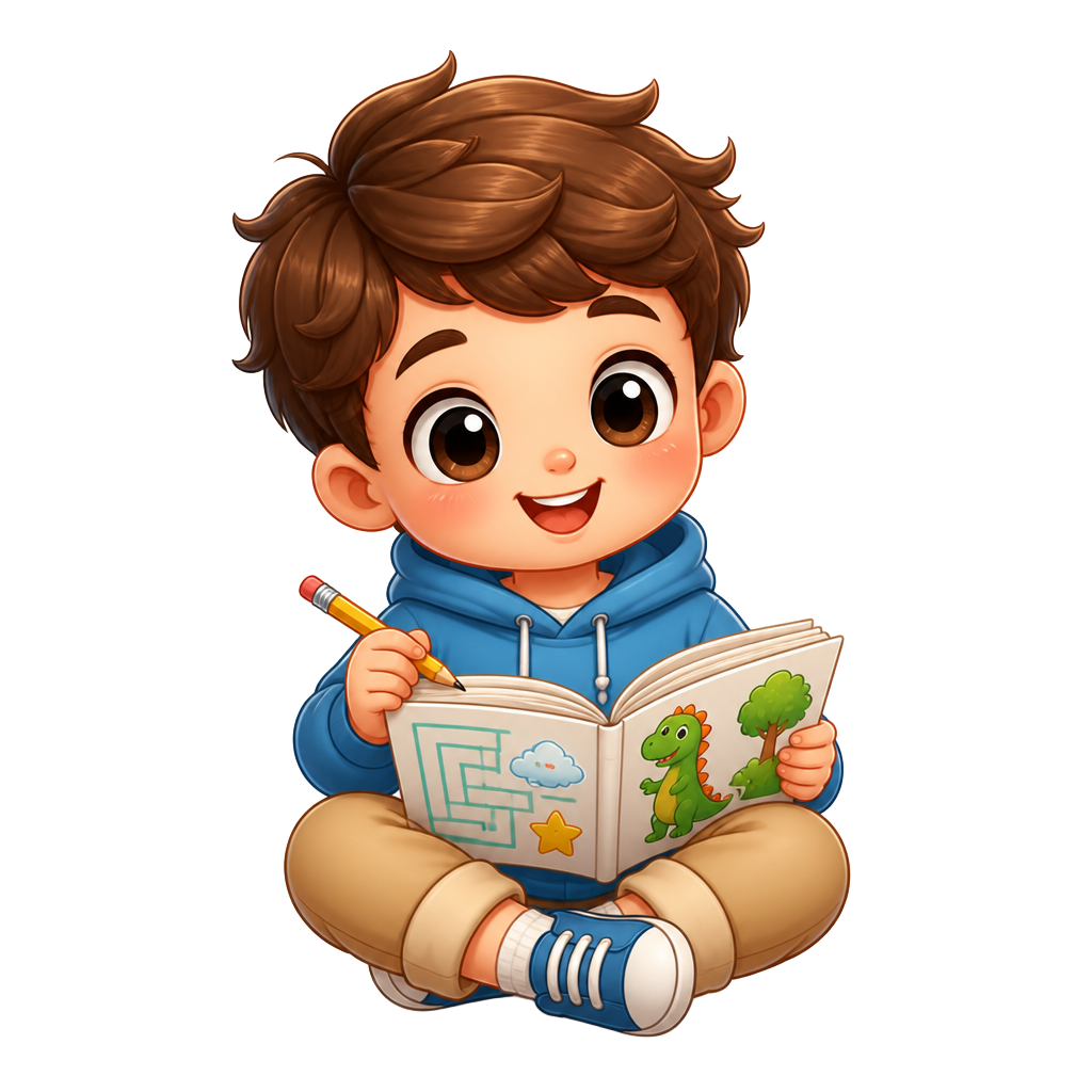 A colourful personalised children's activity book
