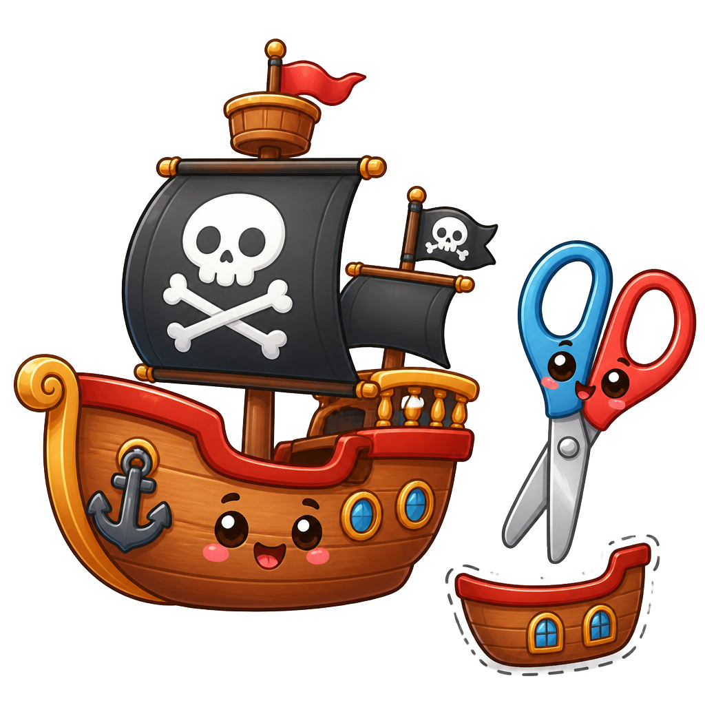 Printable cut-and-play characters and craft pieces